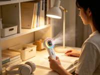 Ventilateur portable sans pales rechargeable 4000 mAh avec 199 niveaux de vitesse, ultra silencieux, USB, pour le camping et la maison