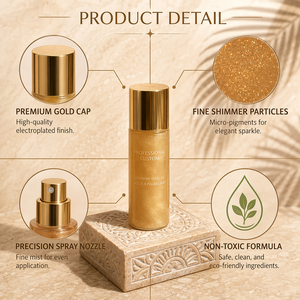 MLM Custom Organic Waterproof Non-toxic Vegan Eco-Friendly Strong Flavor Highlighter Body Spray Liquid Bronzer Long Lasting Body - Product Image 2