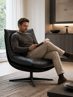 Fauteuil de salon pivotant moderne, en cuir ou en tissu, fabriqué en usine, OEM ODM, pour salon ou hôtel