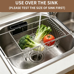 Multifunction Space Saving <b>Dish</b> Drying Drainer Rack Over the Sink Expandable <b>Dish</b> Rack with Cutlery Drainer - Product Image 5