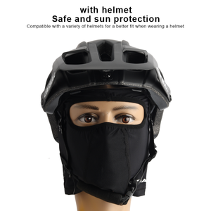 RIDERACE Cagoule de cyclisme en soie glacée respirante coupe-vent rafraîchissante pour <span class=keywords><strong>VTT</strong></span> et vélo de route, masque intégral, bonnet et masque de cyclisme - Product Image 5