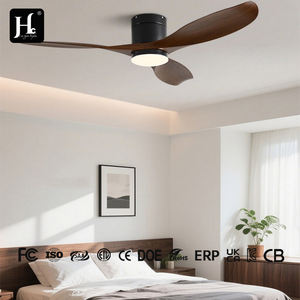 Ventilador de techo de 3 aspas con control remoto inteligente para el hogar, con luz LED, de bajo consumo, 35W, seguro. - Product Image 3