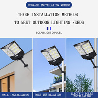 3000W IP65 étanche plusieurs méthodes d'installation éclairage automatique LED lampadaire solaire avec détection du corps humain extérieur