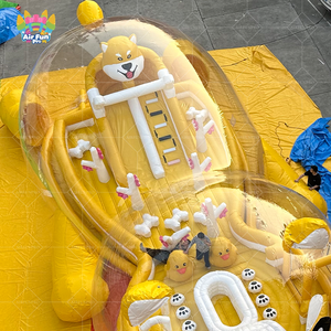 ลูกโป่ง PVC แบบเป่าลมรูปหมีสีเหลืองลูกโป่งใสทรงลูกบอลลูกบอลสำหรับบ้านและวัง - Product Image 2