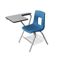 Meubles de classe personnalisables, bureau et chaise combinés en plastique rigide pour la formation des étudiants