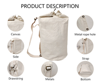 Sac à bandoulière en toile pour femme 3238 L, motif à deux lettres, cordon de serrage, grande capacité, rangement extérieur, portable