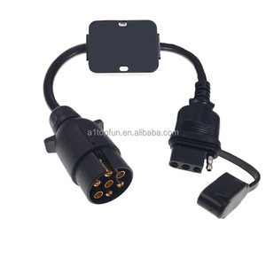 Meilleure vente Usa vers Eur convertisseur de lumière de <span class=keywords><strong>remorque</strong></span> <span class=keywords><strong>7</strong></span> voies Usa prise de lame à 7pin Eur grande prise ronde <span class=keywords><strong>adaptateur</strong></span> de <span class=keywords><strong>remorque</strong></span> - Product Image 1