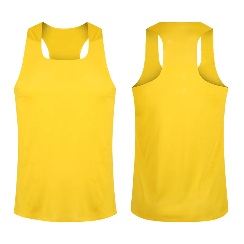 Zomer Marathon Snel Droog Vest Mannen Mouwloos Hardlopen Basketbal Verliezen Fitness Top Wear Custom Design Heren Tank Top