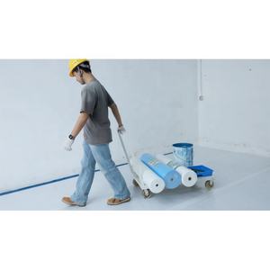 Contención de polvo de 100 pies, tela autoadhesiva impermeable, película de liberación rápida para pintura, <span class=keywords><strong>goteo</strong></span>, barrera antipolvo para renovación de paredes - Product Image 5