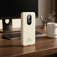 Pemegang Bank daya pengisian cepat 10000 W kapasitas besar 22.5 mAh Logo kustom desain baru layar LED baterai li-polymer