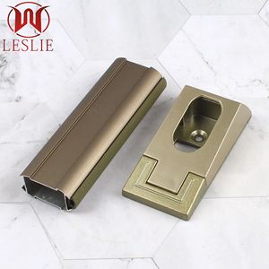 Leslie Flange de rail à vêtements en alliage de zinc pour tube carré de 12 mm, fixation murale, quincaillerie de penderie - Product Image 3
