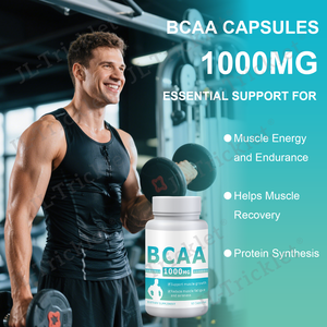 Complément alimentaire protéiné BCAA créatine OEM <span class=keywords><strong>pour</strong></span> l'entraînement, acides aminés halal végétaliens, capsules BCAA <span class=keywords><strong>pour</strong></span> la croissance musculaire, la récupération et la force - Product Image 2