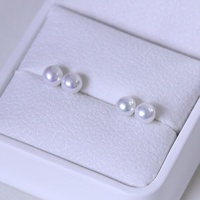 Clous d'oreilles minimalistes en argent 925 avec perles d'eau douce Edison naturelles blanches de 5-9 mm, éclat subtil aurora, sans défaut, dorés