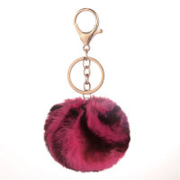 2025 Wholesalepuff Ball Porte-clés Simple Style Mignon Moelleux Mignon 8cm Fausse Fourrure Pom Pom Boule De Fourrure Porte-clés