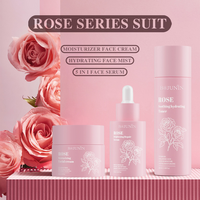 Crème Tonique Visage Bio à la Rose Marque Blanche Anti-Âge Soin Anti-Rides Éclaircissant Blanchissant Kit de Soins Faciaux