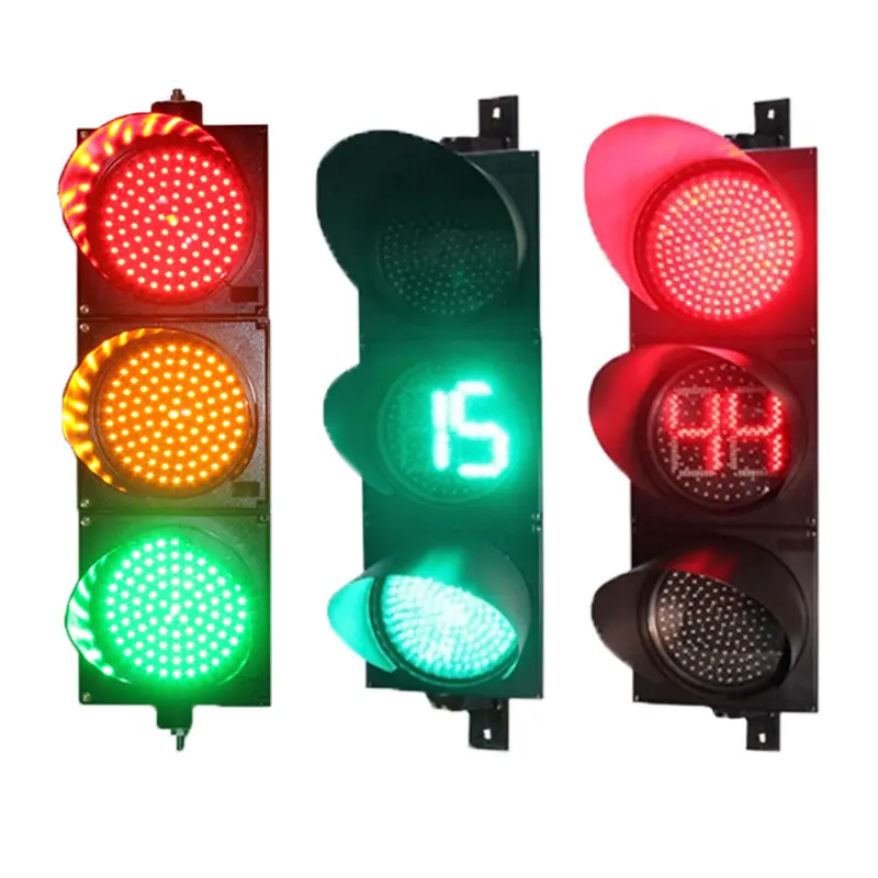 Trafik ışığı üreticileri 100mm/200mm/300mm kırmızı yeşil led yaya demiryolu sinyal ışıkları trafik ışığı set 12-24vdc