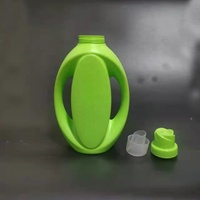 Récipient de détergent liquide à lessive vide en plastique HDPE 2L avec bouchon de couronne, emballage de bouteille de détergent liquide