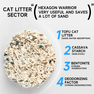 Premium Cassave Kattenbakvulling Sterke Waterabsorptie Lichtgewicht Stofvrij voor Alle Kattenrassen - Product Image 6