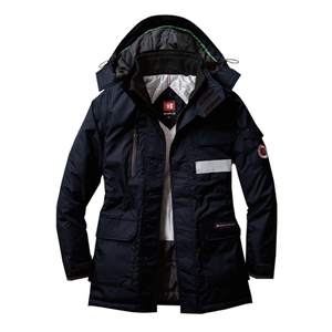 Manteau d'hiver unisexe Burtle coupe-vent avec fermeture éclair et grande capuche Noir Taille L 7211 pour l'automne/hiver - Product Image 3