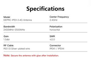 Высокоэффективная 2.4ГГц антенна GEPRC с посеребренным проводом, 5 шт., для усиления сигнала FPV на большие расстояния для приемников гоночных дронов - Product Image 5