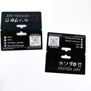 Bisnis Kecil 300gsm bahan kertas Logo kustom dicetak promosi kartu Header hasil akhir mengkilap dengan lubang untuk paket stiker kustom - Product Image 2