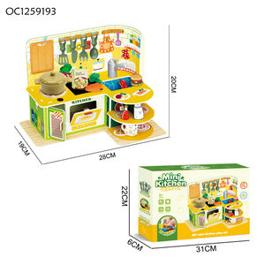 Rompecabezas Educativos <span class=keywords><strong>de</strong></span> Cartón en 3D, <span class=keywords><strong>Casa</strong></span> <span class=keywords><strong>de</strong></span> Muñecas en Miniatura, Juego <span class=keywords><strong>de</strong></span> Cocina para Niñas, Kit con Utensilios <span class=keywords><strong>de</strong></span> Cocina - Product Image 6