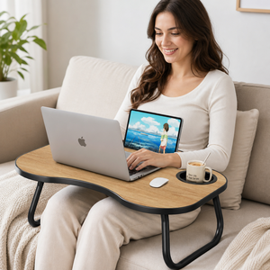 Bureau <span class=keywords><strong>pliable</strong></span> AOR L1 pour <span class=keywords><strong>baie</strong></span> <span class=keywords><strong>vitrée</strong></span> et lit superposé supérieur, construction en MDF avec surface en bois, design compact pour chambre d'étudiant - Product Image 5