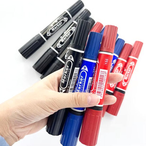 ปากกามาร์คเกอร์แบบหัวคู่ สีดำ แดง น้ำเงิน ขนาดเล็ก 10 ด้าม/กล่อง ราคาถูกสุดคุ้ม บรรจุในกล่องขายปลีก หลายสี - Product Image 1
