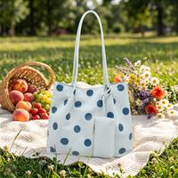 Sac à bandoulière pour femmes, fourre-tout à pois, sacs fourre-tout pour dames, grande capacité, en Polyester Durable, sac à bandoulière à la mode, usage quotidien