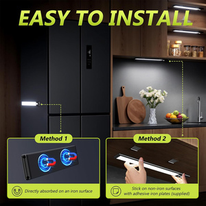 Luz LED Tricolor para Gabinete, Tira LED Recargable por USB con Sensor de Movimiento, Regulable, de Aluminio, para Mesita de <span class=keywords><strong>Noche</strong></span>, Armario, Escritorio, Arte - Product Image 4