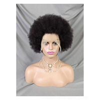 Rambut Asli Brasil Potongan Pendek Model Afrika, Dapat Di-Perm dan Diwarnai, 200g Model F-901 Tanpa Lace, Produsen