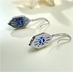 Moda 925 Plata con incrustaciones de diamantes de alto carbono Sentido de gama alta, temperamento de banquete de nicho, pendientes de tesoro de color torre de azúcar - Product Image 6