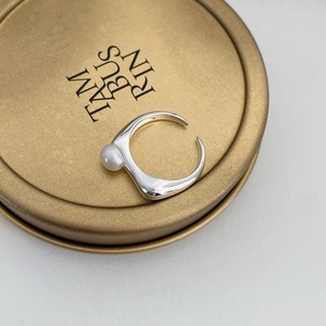 S925 Sterling Silver Pearl <b>Ring</b> <b>Open</b> Design AAA Grade Bezel Setting Everyday Wear - Product Image 1