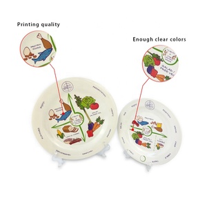 Two Sizes of 8 Inch and 10 Inch Melamine with Printing Unique High Quality Nutritional <strong>Diet</strong> <strong>Plates</strong> - Product Image 4