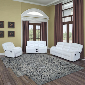 Luxury Modern Comfortable Adjustable Living Room Recliner Sofa Set with <b>Console</b> and Bluetooth Speaker - Product Image 2