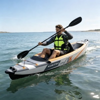 Kayak gonflable laminé P02, ensemble complet, canoë de course pour une ou deux personnes, pour la dérive et les loisirs en plein air