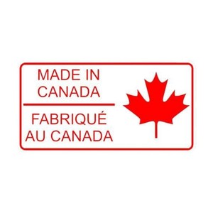 Étiquette autocollante « Fabriqué au Canada » en forme de feuille d'érable rouge, personnalisable, multi-lignes, 500 par rouleau - Product Image 5