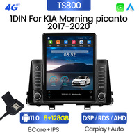 MEKEDE 8+128G Android IPS Screen Radio 1 Din pour KIA Morning Picanto 2017-2020 GPS BT Stereo 360 Camera Key Lights Car Gps