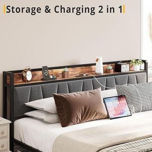 Bedroom furniture, metal <b>bed</b>, disassembly and assembly, iron frame <b>bed</b> with charging station and <b>storage</b> space, <b>single</b> <b>bed</b>, - Product Image 3