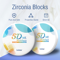 Bloque de Zirconia Dental de Alta Dureza y Resistencia a la Flexión de 650-950 MPa, 5D ML, para Restauración Dental, Precio de Fábrica