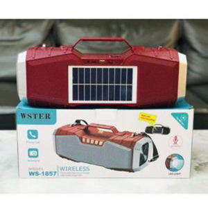 WS-1857 WS-1868 Altavoz Inalámbrico para Exteriores con Pantalla LCD para Selfies, Manos Libres, Panel Solar, Linterna y Grabación - Product Image 1