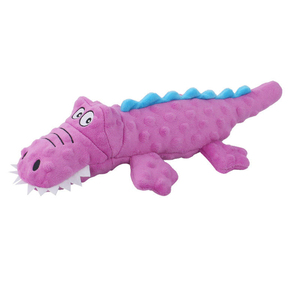 ผู้ผลิตขายส่งของเล่นตุ๊กตาสุนัขลายจระเข้ สีเขียว น้ำเงิน ม่วง - Product Image 6