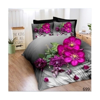 Tissu en polyester de luxe à imprimé numérique floral 3D, couverture de couette pour édredon, nouveauté