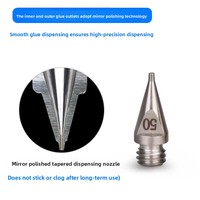 Aiguille de distribution de type split haute précision en acier inoxydable Musashi, buse de seringue légère, sans alimentation électrique, garantie 3 mois