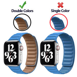 <span class=keywords><strong>Correa</strong></span> de reloj ajustable de cuero con enlace magnético <span class=keywords><strong>para</strong></span> <span class=keywords><strong>Apple</strong></span> <span class=keywords><strong>Watch</strong></span> <span class=keywords><strong>Ultra</strong></span> de 49 mm, banda <span class=keywords><strong>para</strong></span> iWatch SE Series 8 7 de 41 m - Product Image 5