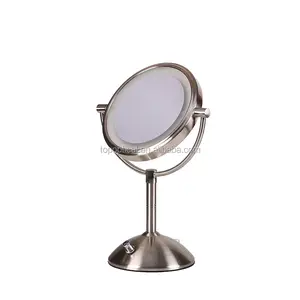 hot selling factory supply 8 inch double sides 1x/5x led makeup mirror