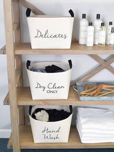 Panier à linge en toile de coton de luxe délicat - Product Image 3