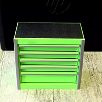 Mini boîte à outils verte à 5 tiroirs, rangement pratique pour les petits outils et équipements