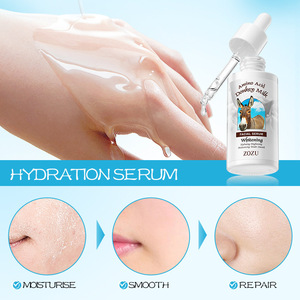 Sérum éclaircissant pour le <span class=keywords><strong>visage</strong></span> et le cou au <span class=keywords><strong>lait</strong></span> <span class=keywords><strong>d</strong></span>'<span class=keywords><strong>ânesse</strong></span> avec acide hyaluronique pour une hydratation quotidienne, anti-gonflement, anti-acné - Product Image 3