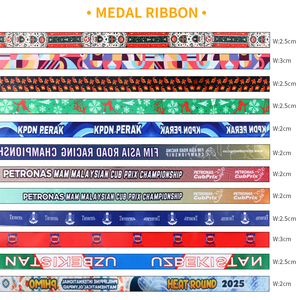 ริบบิ้นประดับเหรียญแบบกำหนดเองริบบิ้นสำหรับเหรียญแบบสั่งทำลายธงประเทศและหรูหรา - Product Image 6
